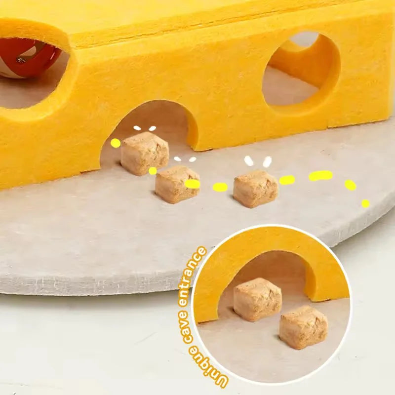 Interactive Cat Puzzle Plaything Puzzle Felt Box For Indoor Cats Kitten Mental Training Tools Hide And Seek Cat Agility Toys