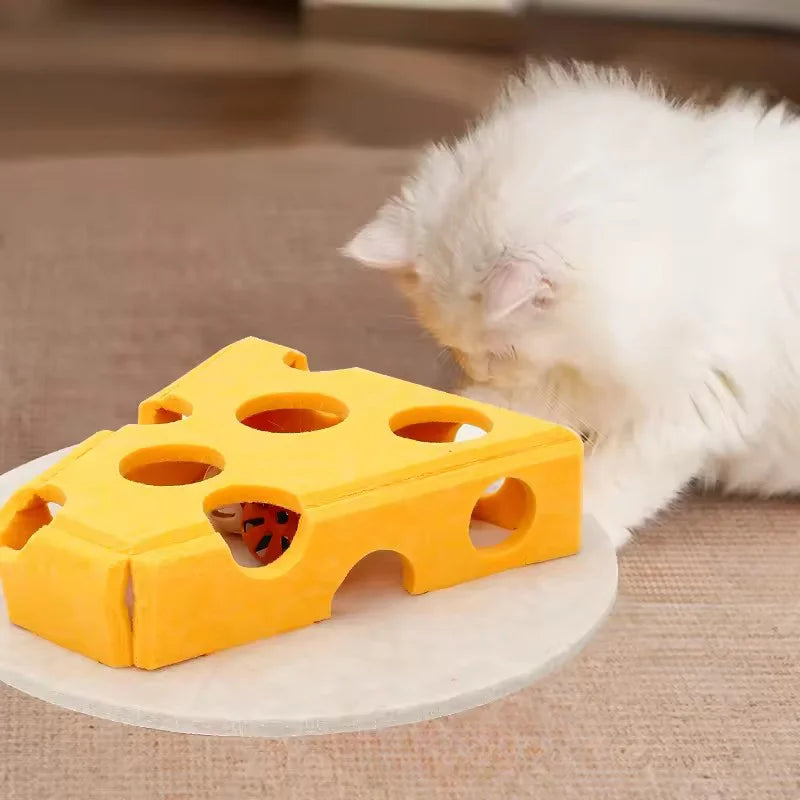 Interactive Cat Puzzle Plaything Puzzle Felt Box For Indoor Cats Kitten Mental Training Tools Hide And Seek Cat Agility Toys