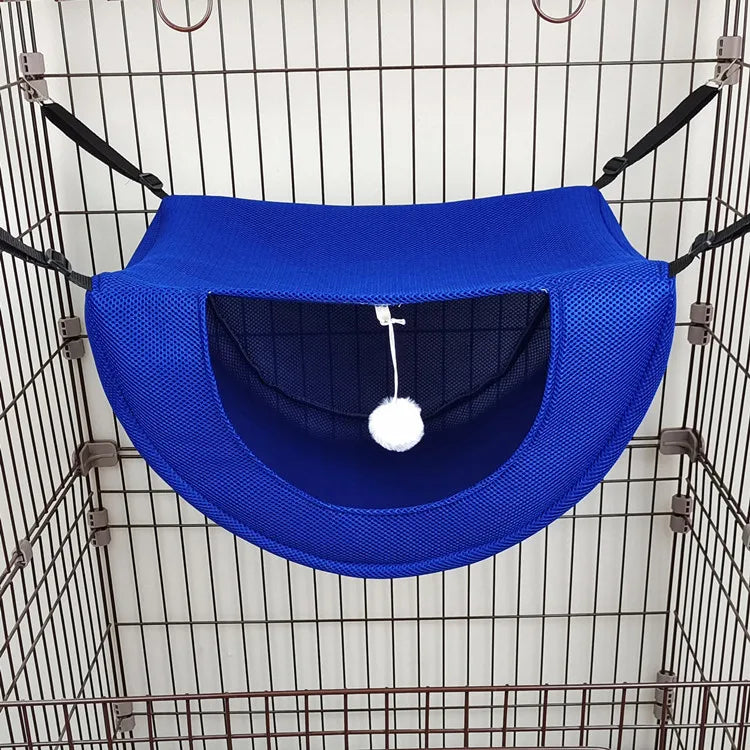 Sandwich mesh cat cage hammock cat bed summer breathable machine wash pet supplies small pet bed
